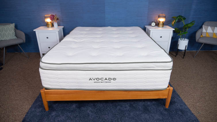 The Avocado Green mattress in the Sleepopolis bedroom.