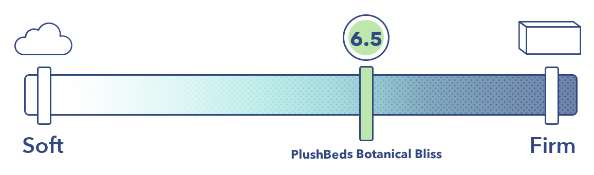 The PlushBed on the mattress firmness scale